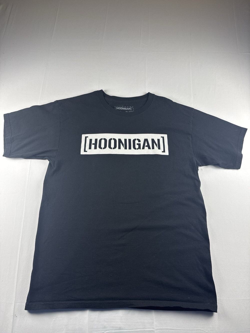 Hoonigan T-Shirt Men’s Large Black Graphic Logo Streetwear Tee